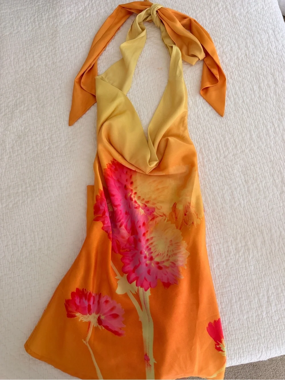 Peppermayo Heidi Mini Dress - Orange Floral - Picture 3 of 4